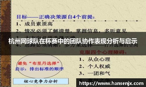 杭州网球队在杯赛中的团队协作表现分析与启示